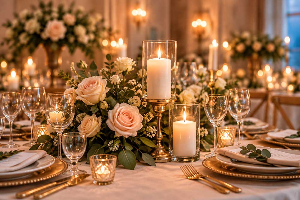Décoration de table d'un mariage à Annecy