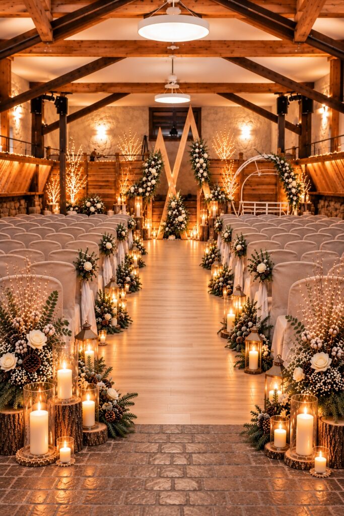 decoration marriage à la ferme de gy decoration. de la cérémonie thème hiver