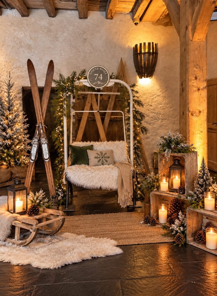 decoration mariage Haute Savoie à la ferme de gy décoration photobooth