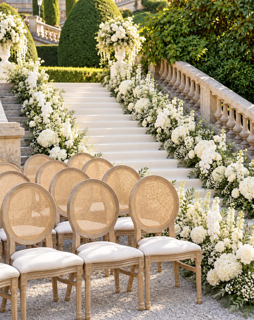 decoration mariage de la cérémonie au palace de menthon