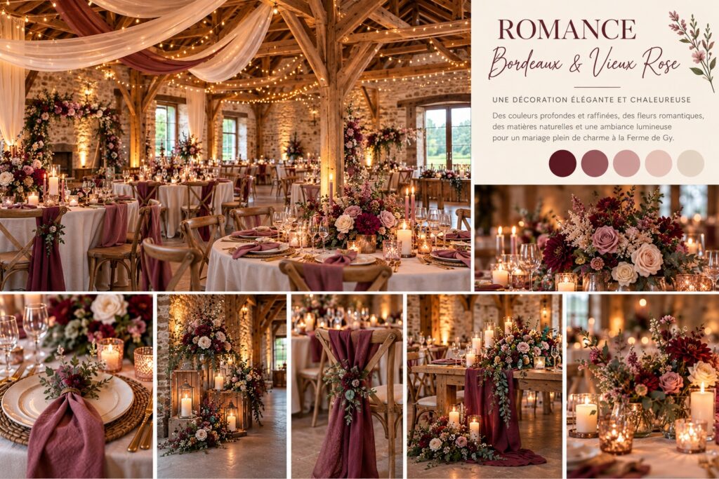 idee decoration mariage à la ferme de gy