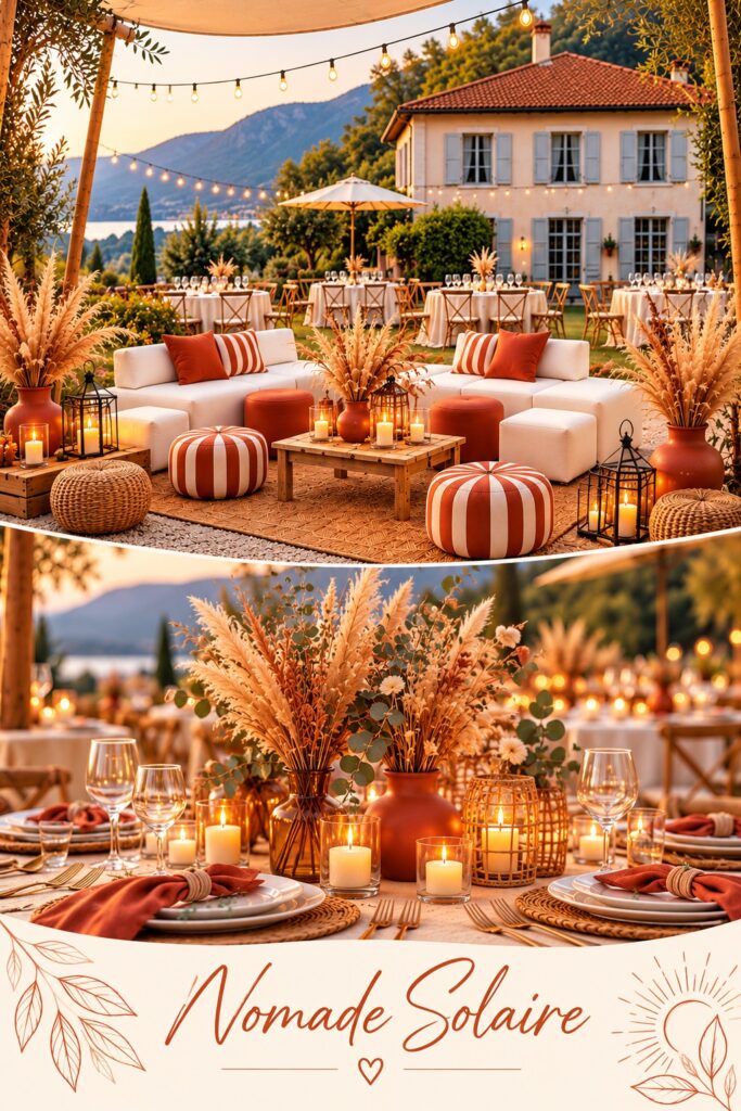 location décoration mariage Annecy et Haute Savoie centre de table et mobilier nomade
