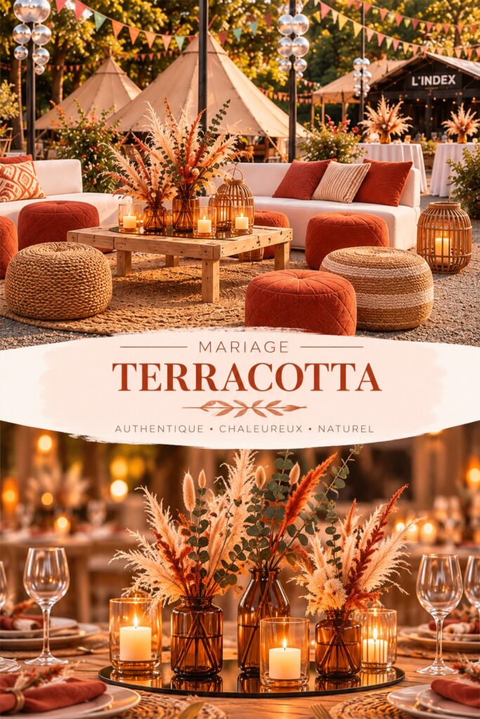 location décoration mariage Haute Savoie et Annecy thème terracotta