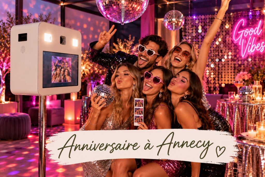 location photobooth anniversaire à Annecy